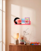 Porte-photos mural en acrylique rose