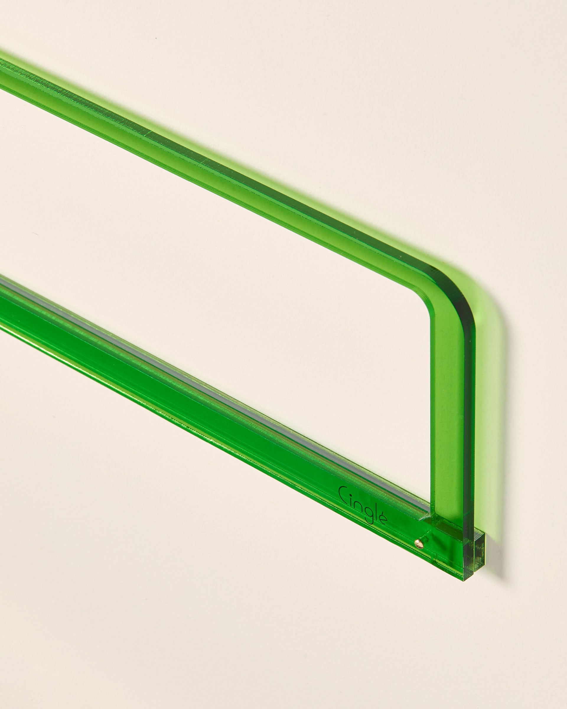 Porte-photos mural en acrylique vert